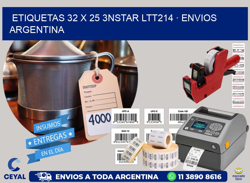 ETIQUETAS 32 x 25 3NSTAR LTT214 · ENVIOS ARGENTINA