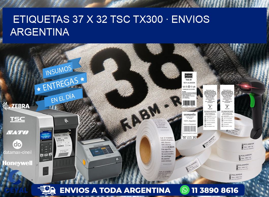 ETIQUETAS 37 x 32 TSC TX300 · ENVIOS ARGENTINA