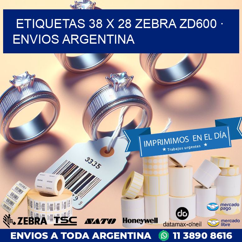 ETIQUETAS 38 x 28 ZEBRA ZD600 · ENVIOS ARGENTINA
