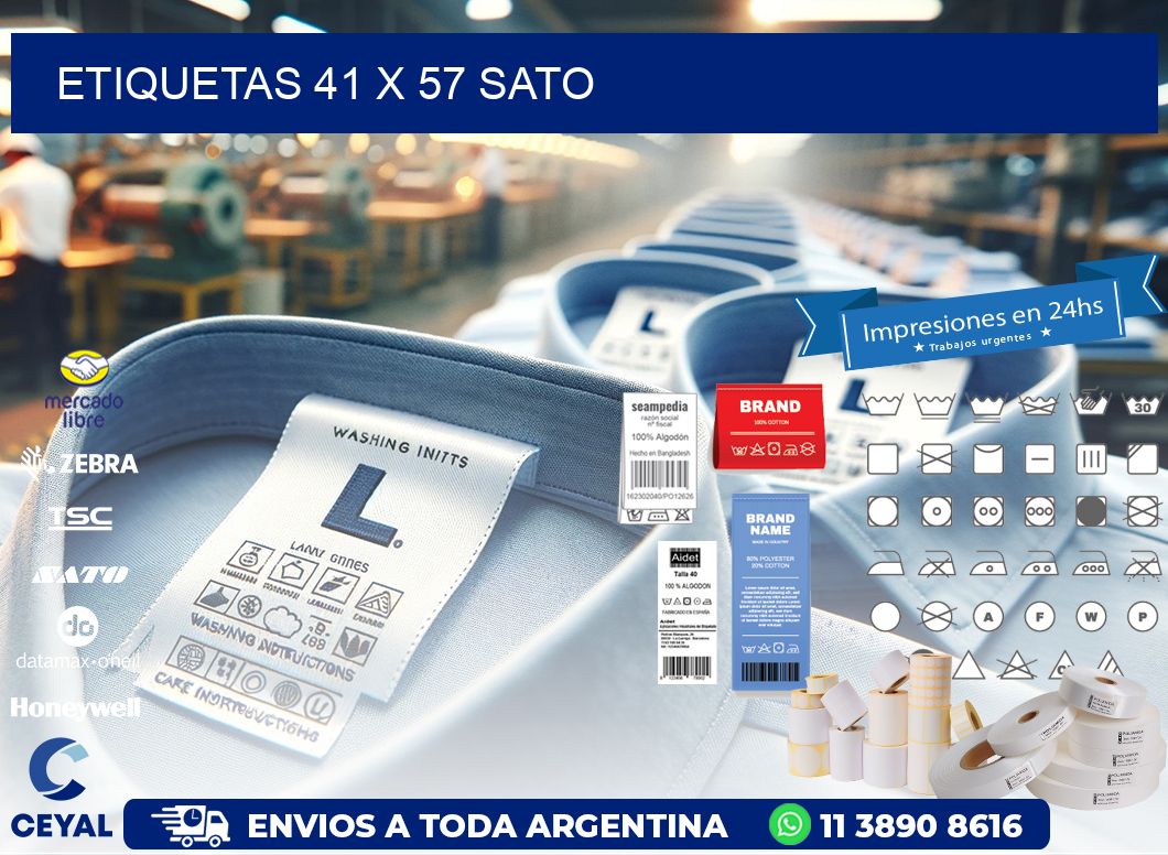 ETIQUETAS 41 x 57 SATO