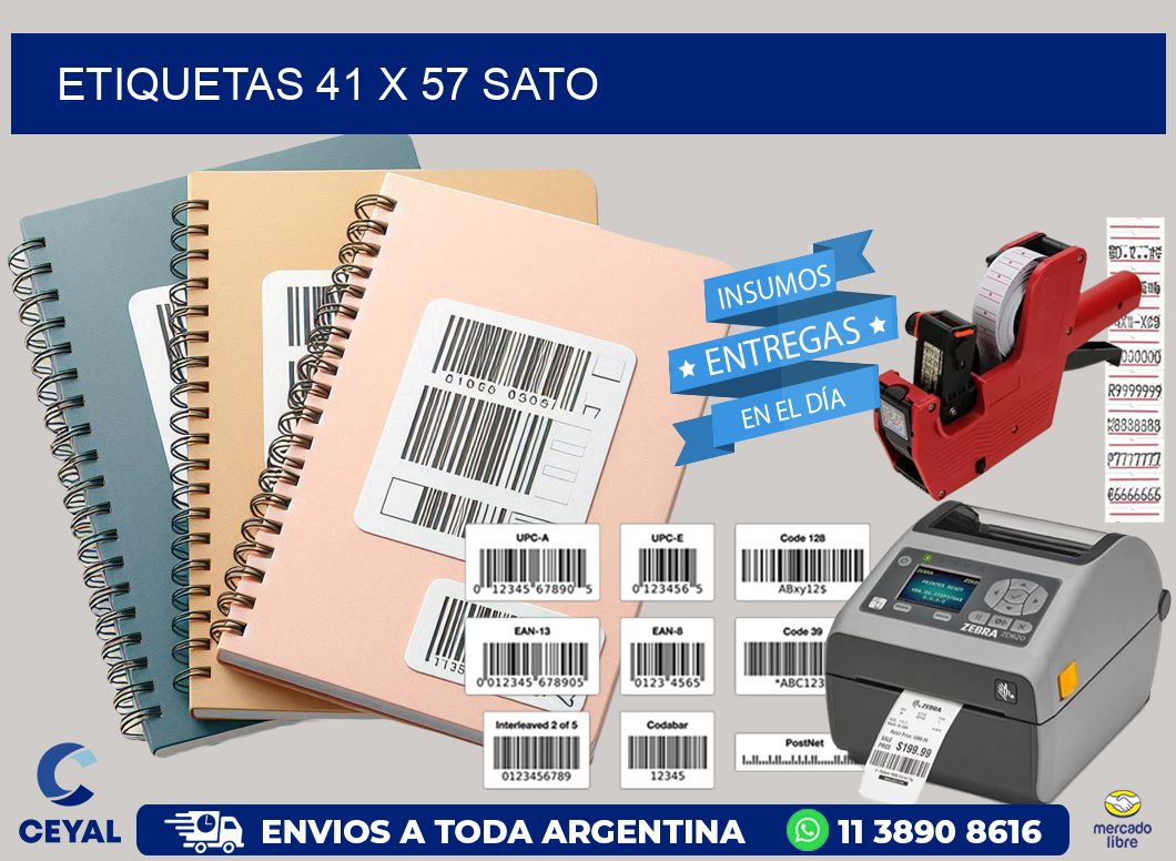 ETIQUETAS 41 x 57 SATO