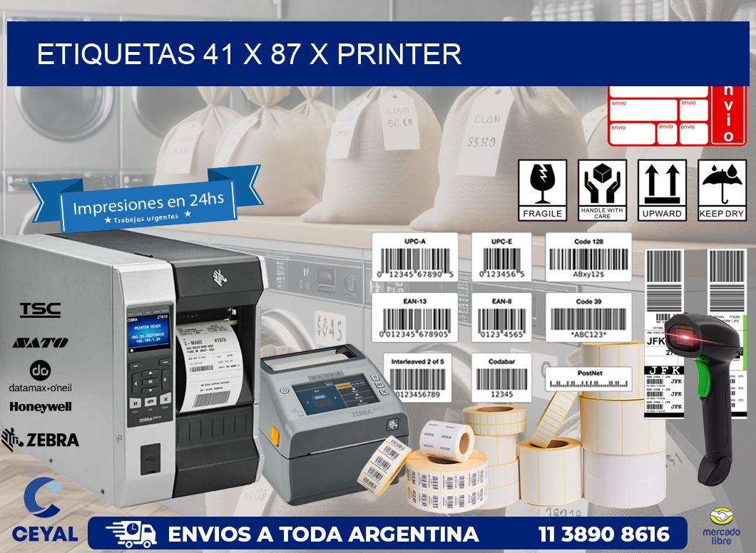 ETIQUETAS 41 x 87 X PRINTER