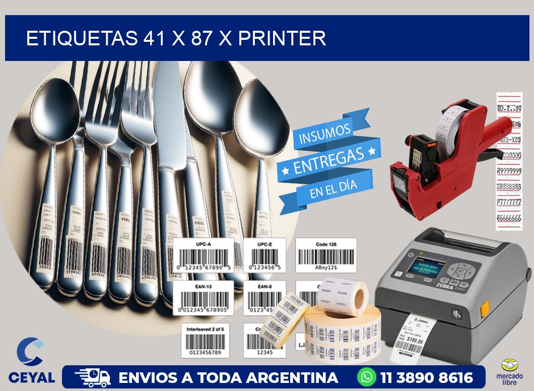 ETIQUETAS 41 x 87 X PRINTER