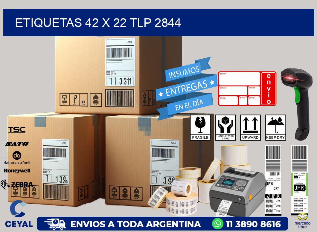 ETIQUETAS 42 x 22 TLP 2844