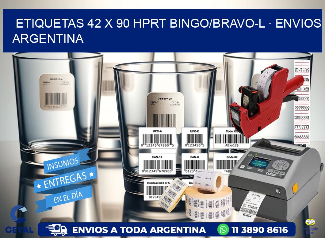 ETIQUETAS 42 x 90 HPRT BINGO/BRAVO-L · ENVIOS ARGENTINA