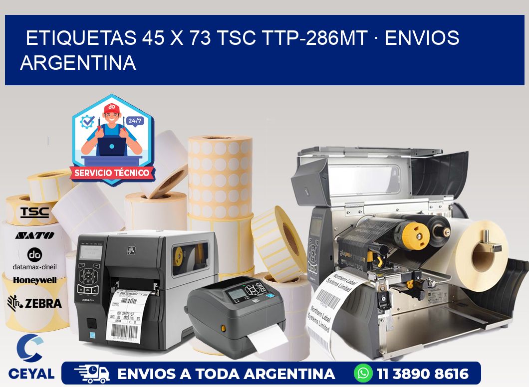 ETIQUETAS 45 x 73 TSC TTP-286MT · ENVIOS ARGENTINA
