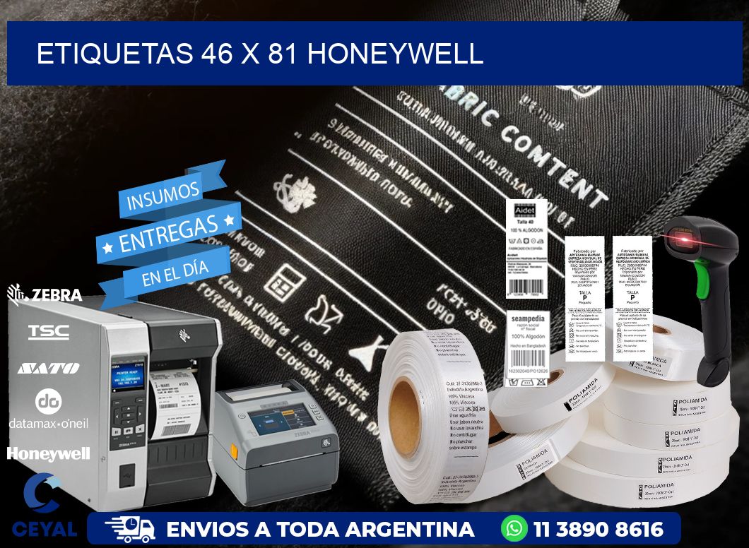 ETIQUETAS 46 x 81 HONEYWELL