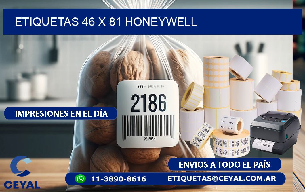 ETIQUETAS 46 x 81 HONEYWELL
