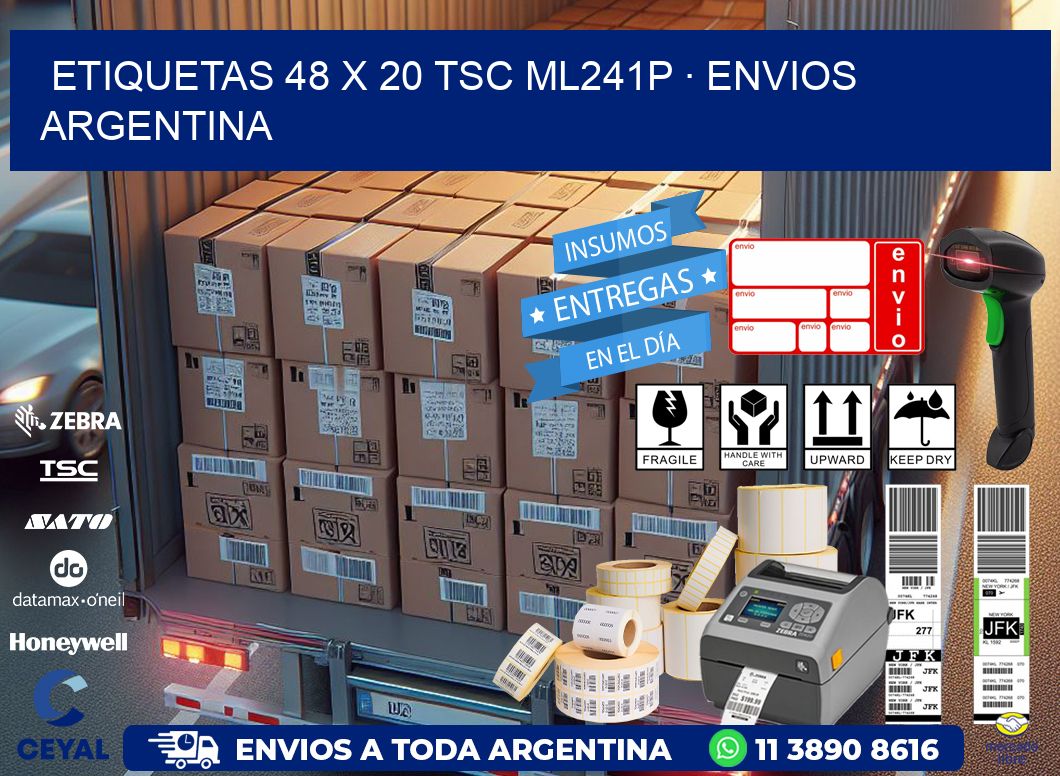 ETIQUETAS 48 x 20 TSC ML241P · ENVIOS ARGENTINA