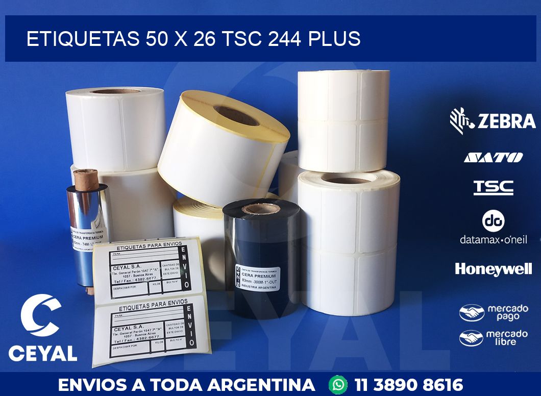 ETIQUETAS 50 x 26 TSC 244 PLUS
