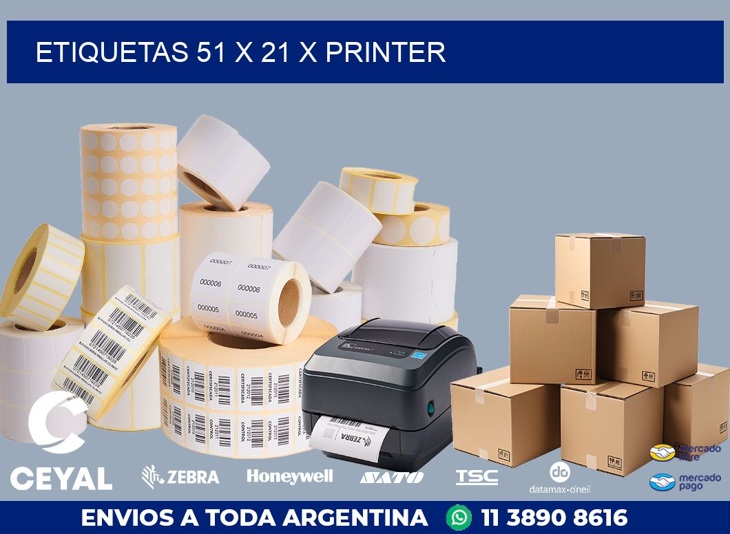 ETIQUETAS 51 x 21 X PRINTER