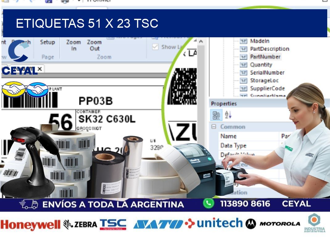 ETIQUETAS 51 x 23 TSC