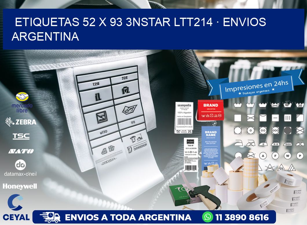 ETIQUETAS 52 x 93 3NSTAR LTT214 · ENVIOS ARGENTINA