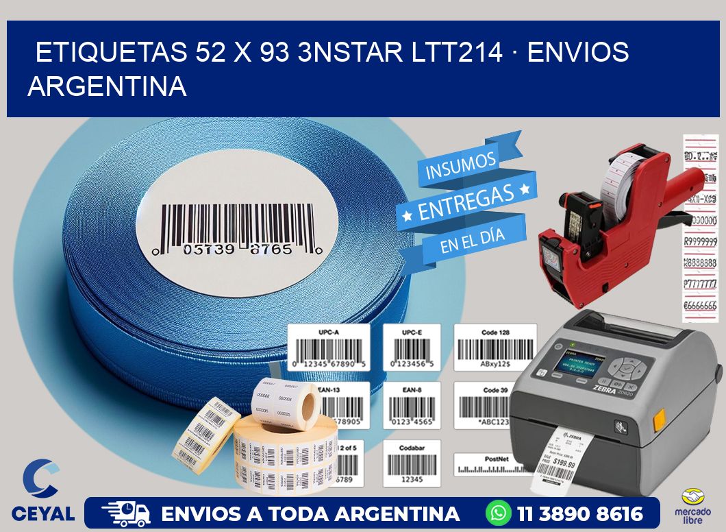 ETIQUETAS 52 x 93 3NSTAR LTT214 · ENVIOS ARGENTINA