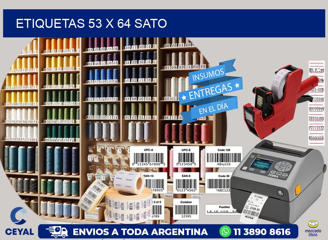 ETIQUETAS 53 x 64 SATO