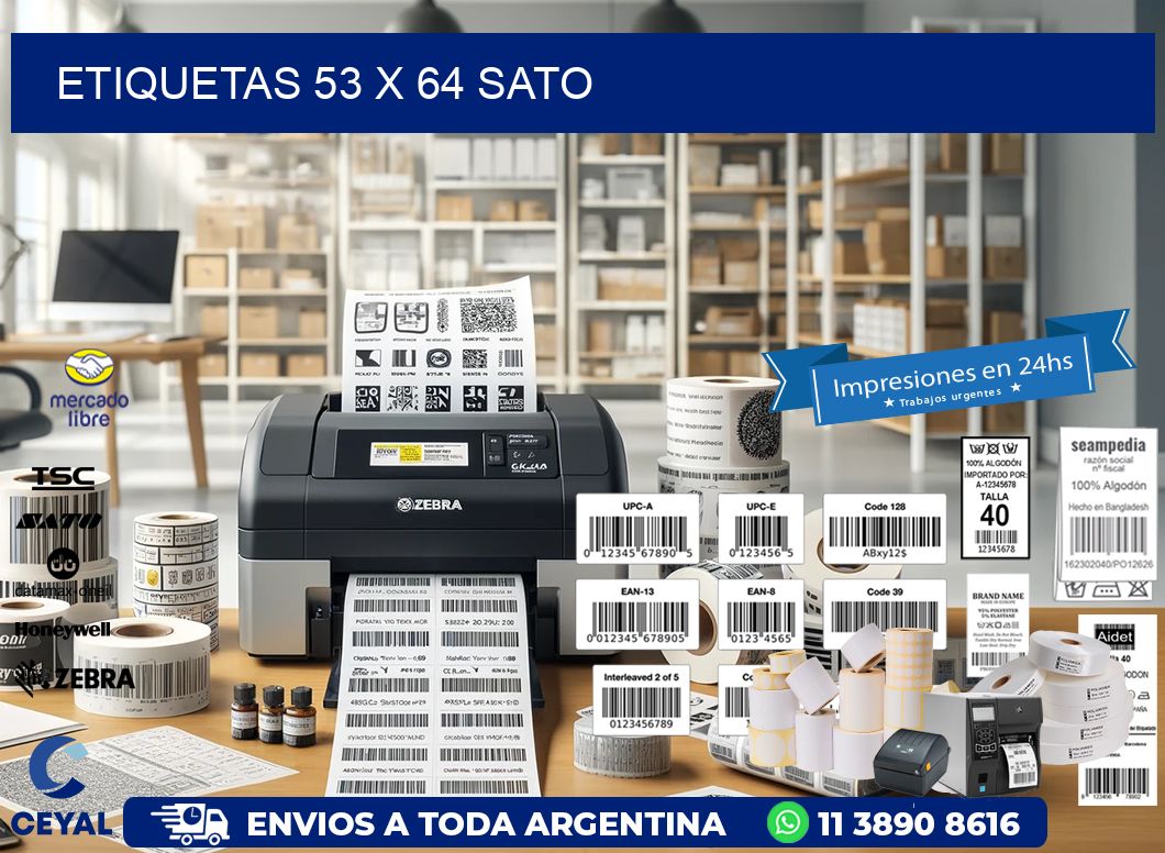 ETIQUETAS 53 x 64 SATO