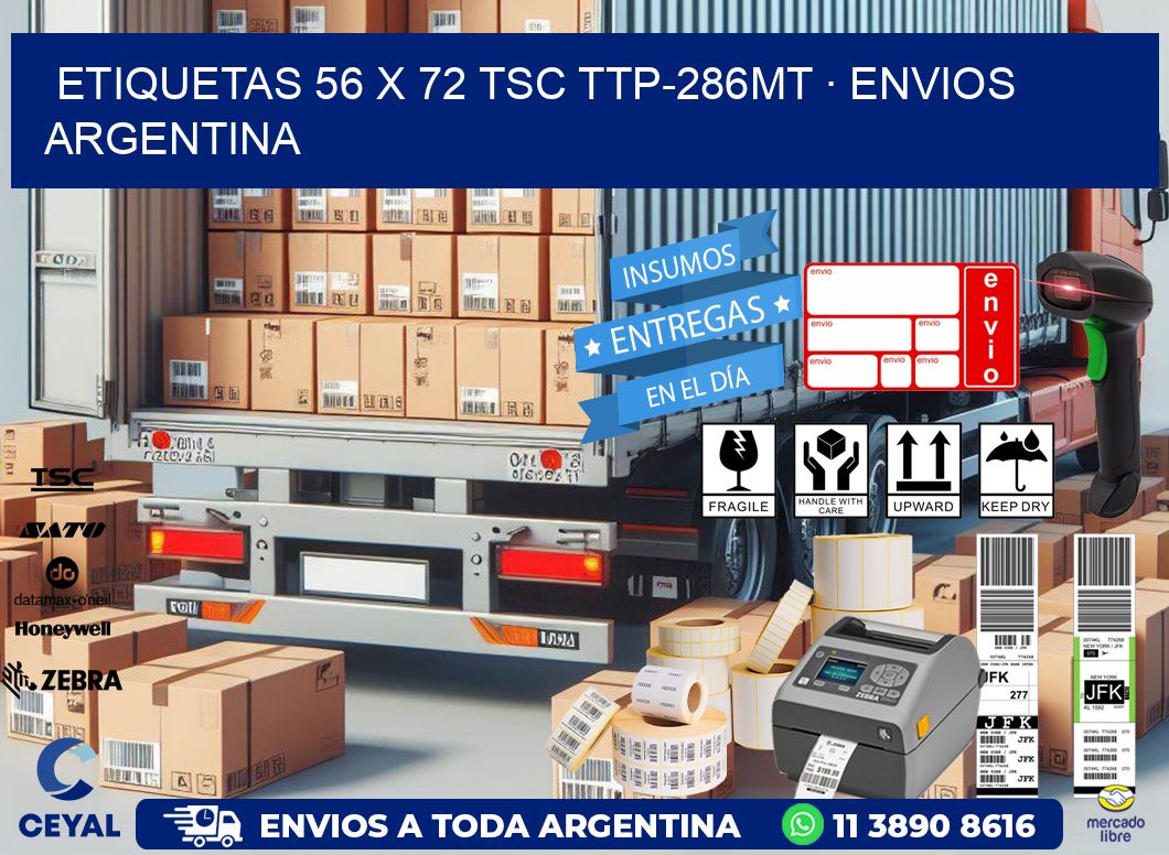 ETIQUETAS 56 x 72 TSC TTP-286MT · ENVIOS ARGENTINA