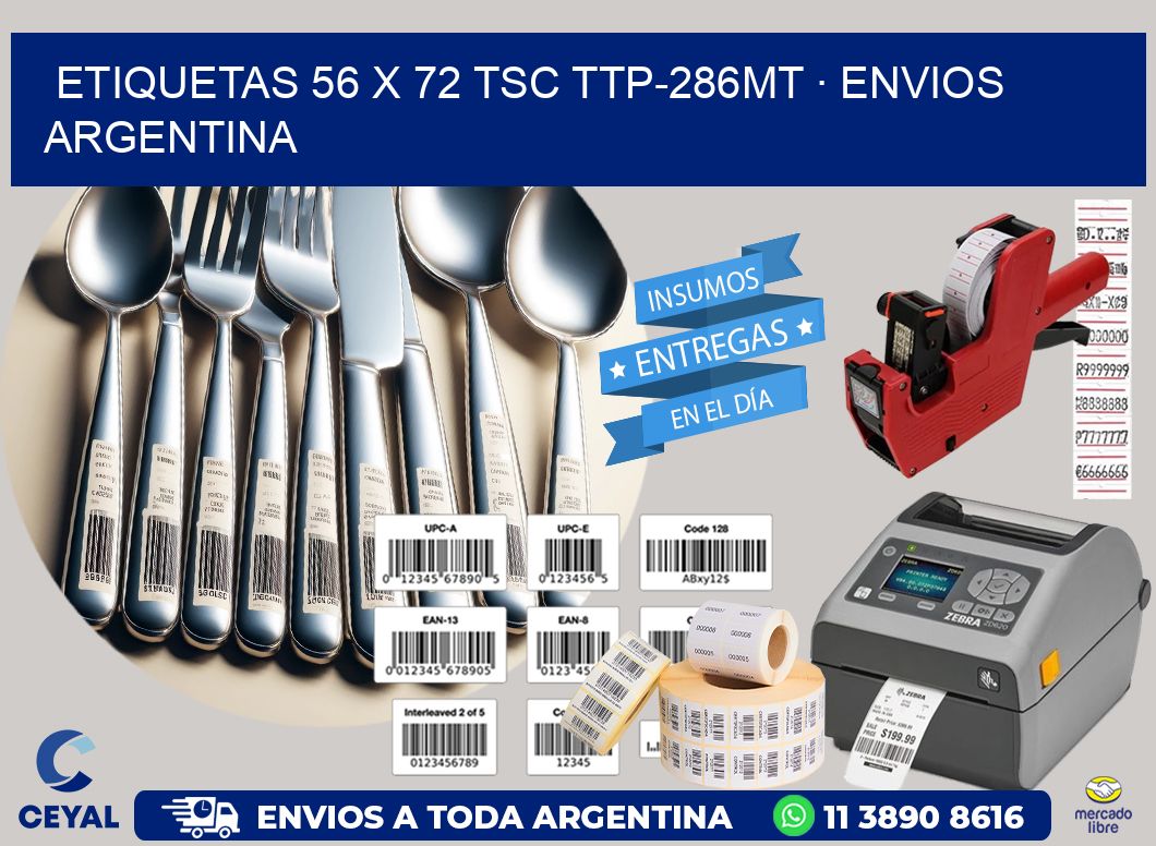 ETIQUETAS 56 x 72 TSC TTP-286MT · ENVIOS ARGENTINA