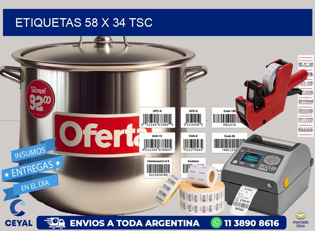 ETIQUETAS 58 x 34 TSC