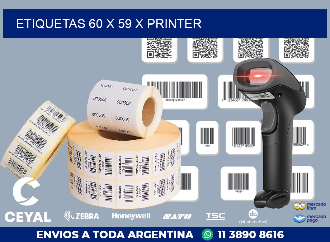 ETIQUETAS 60 x 59 X PRINTER