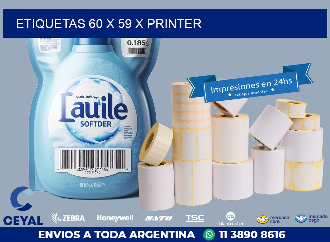 ETIQUETAS 60 x 59 X PRINTER