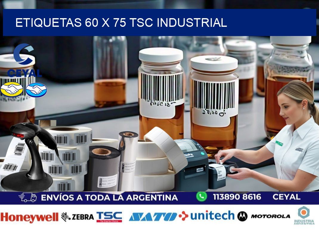 ETIQUETAS 60 x 75 TSC INDUSTRIAL