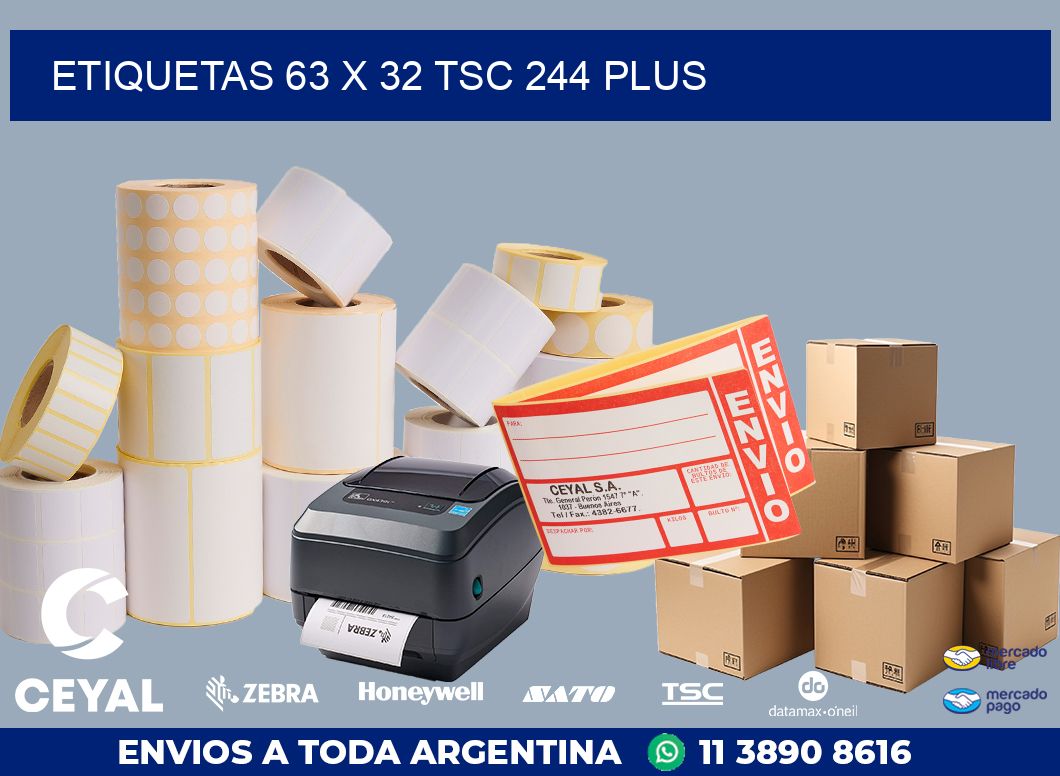 ETIQUETAS 63 x 32 TSC 244 PLUS