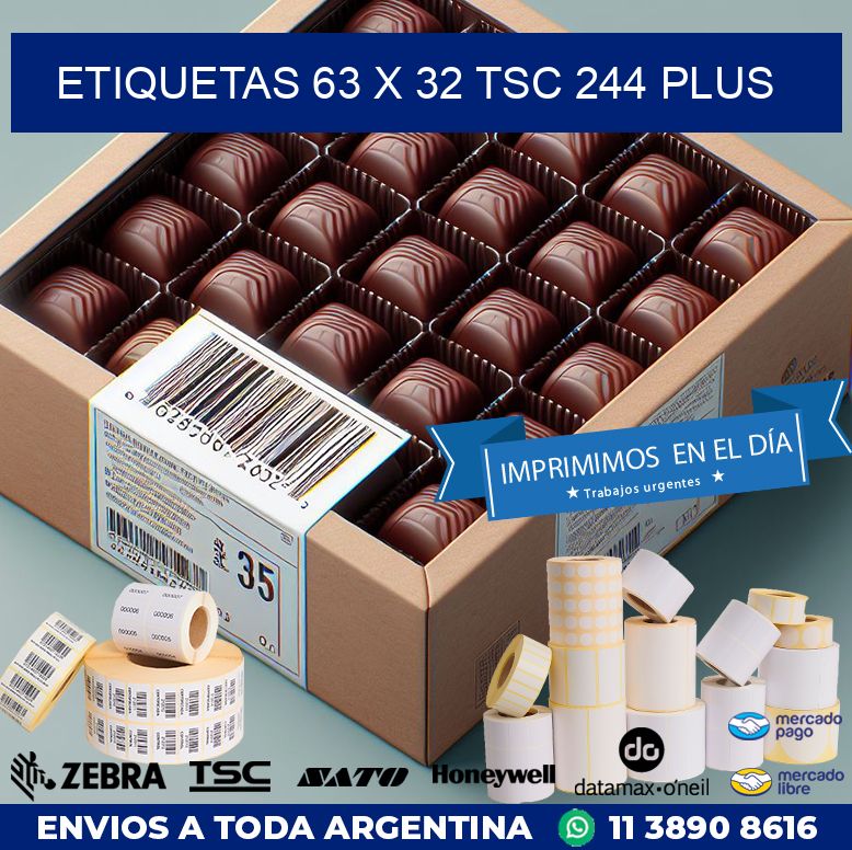 ETIQUETAS 63 x 32 TSC 244 PLUS