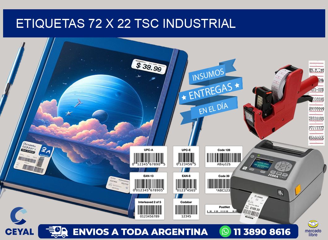 ETIQUETAS 72 x 22 TSC INDUSTRIAL