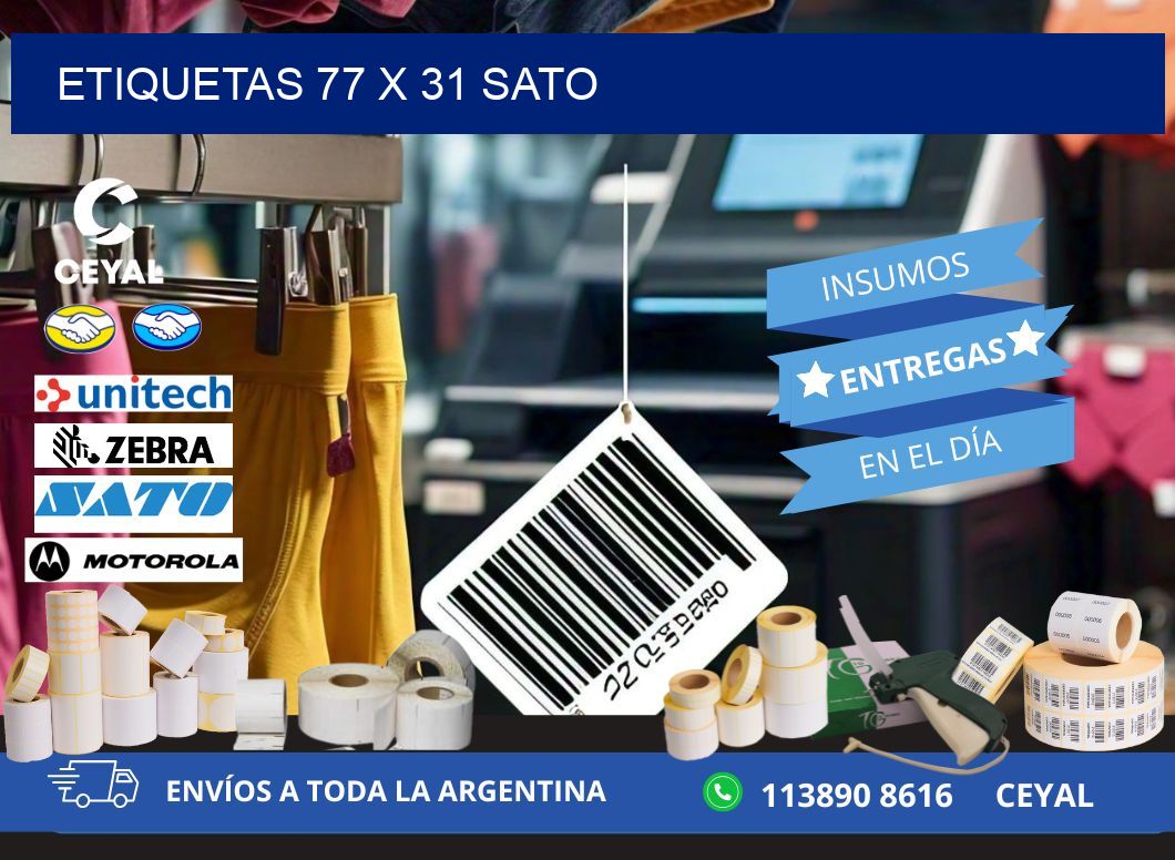 ETIQUETAS 77 x 31 SATO