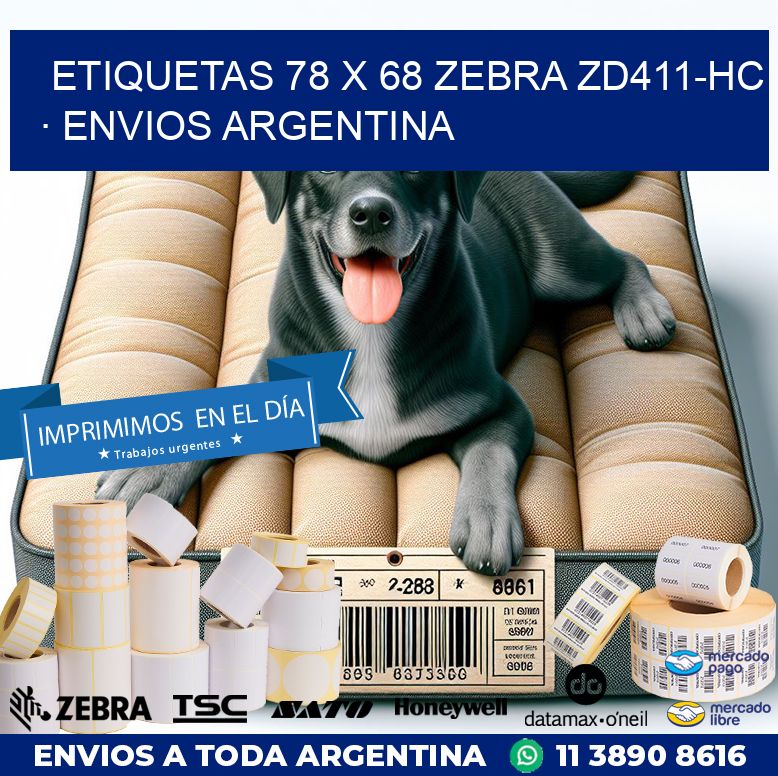 ETIQUETAS 78 x 68 ZEBRA ZD411-HC · ENVIOS ARGENTINA