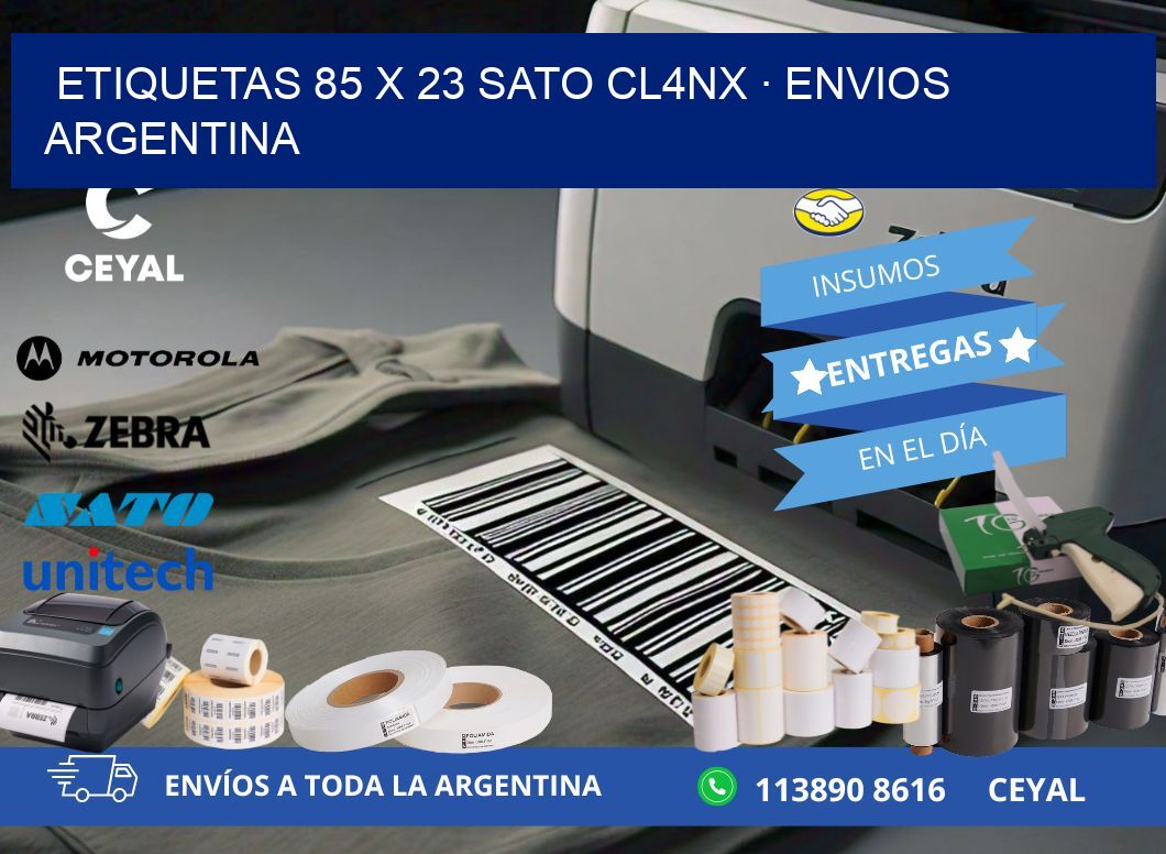 ETIQUETAS 85 x 23 SATO CL4NX · ENVIOS ARGENTINA