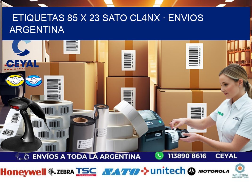ETIQUETAS 85 x 23 SATO CL4NX · ENVIOS ARGENTINA