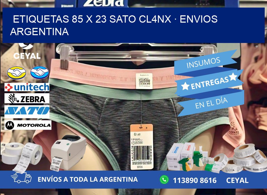 ETIQUETAS 85 x 23 SATO CL4NX · ENVIOS ARGENTINA