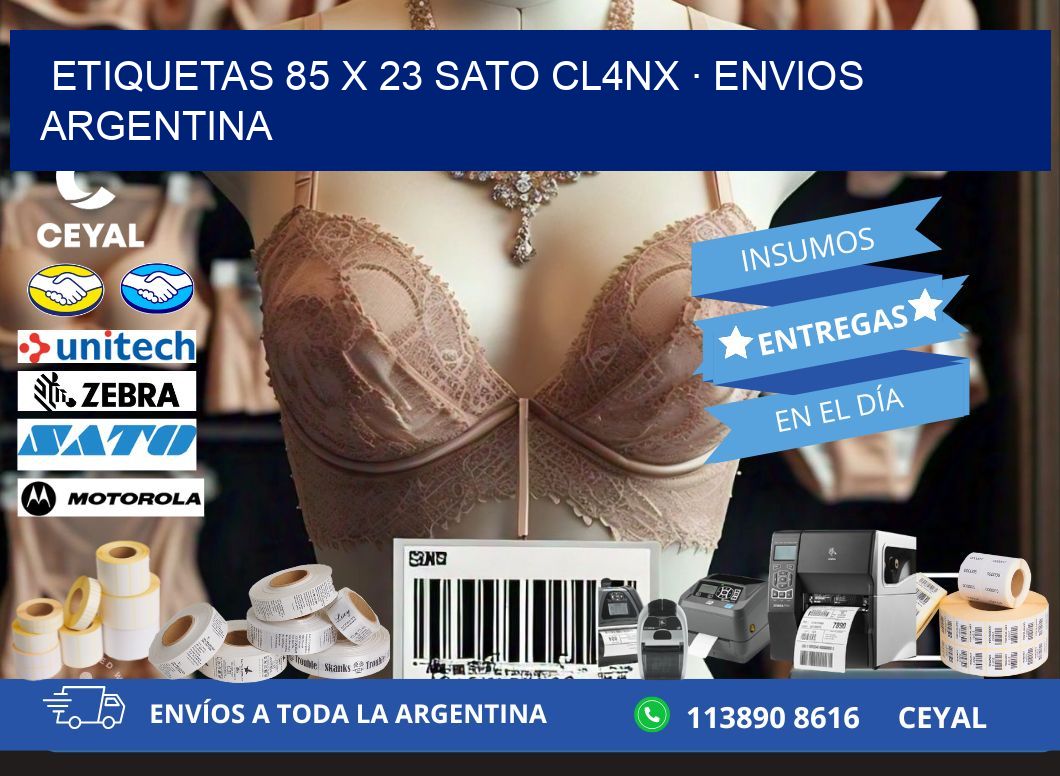 ETIQUETAS 85 x 23 SATO CL4NX · ENVIOS ARGENTINA