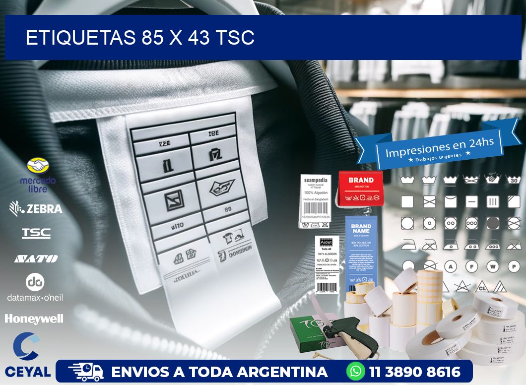 ETIQUETAS 85 x 43 TSC