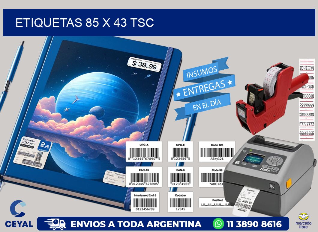 ETIQUETAS 85 x 43 TSC