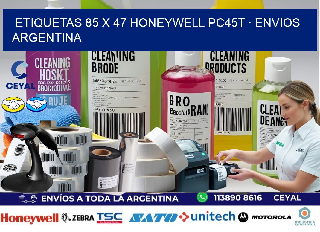 ETIQUETAS 85 x 47 HONEYWELL PC45T · ENVIOS ARGENTINA