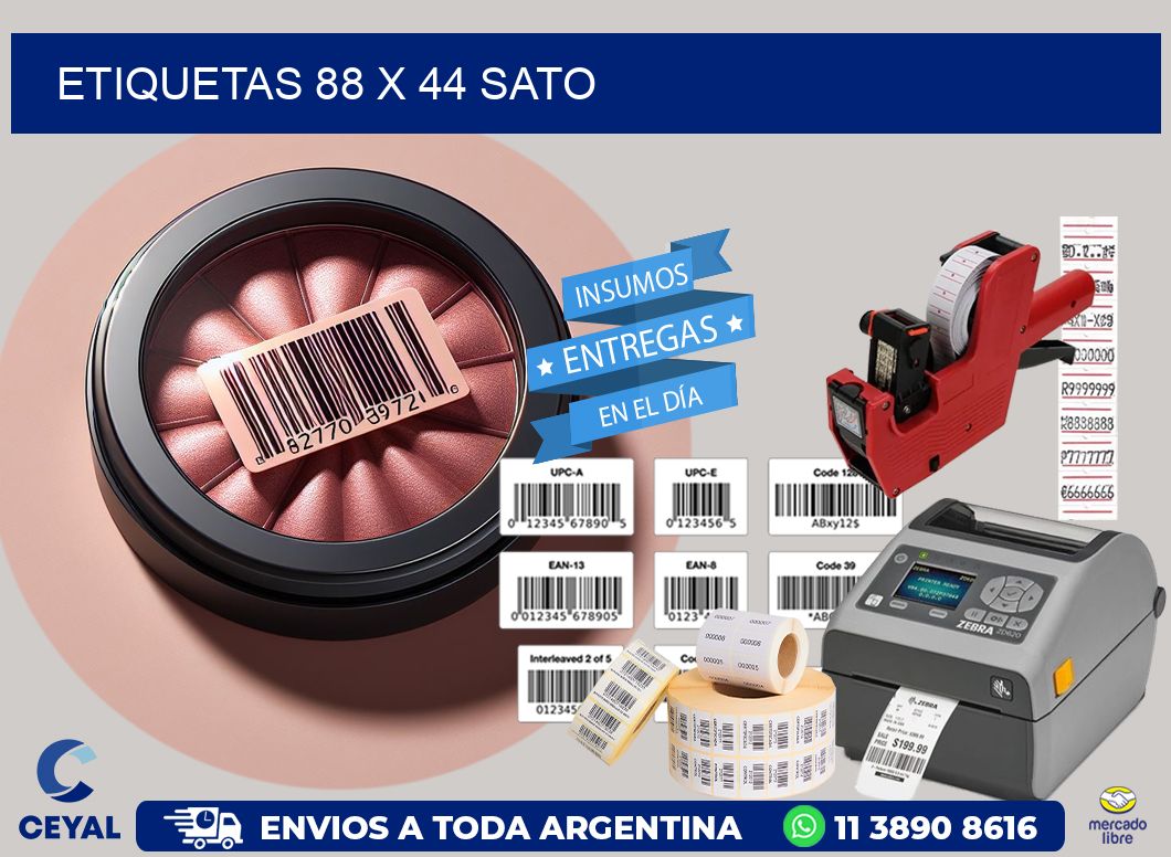 ETIQUETAS 88 x 44 SATO