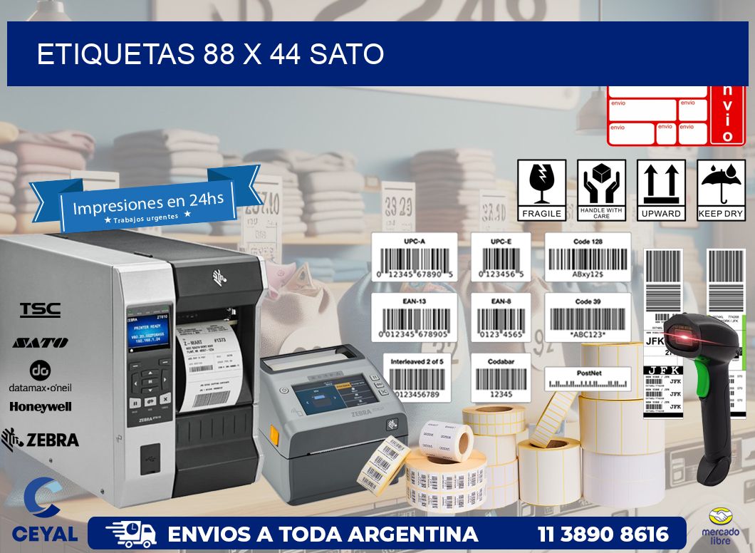 ETIQUETAS 88 x 44 SATO