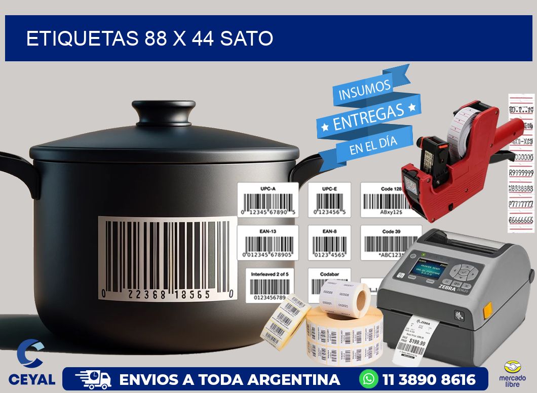 ETIQUETAS 88 x 44 SATO