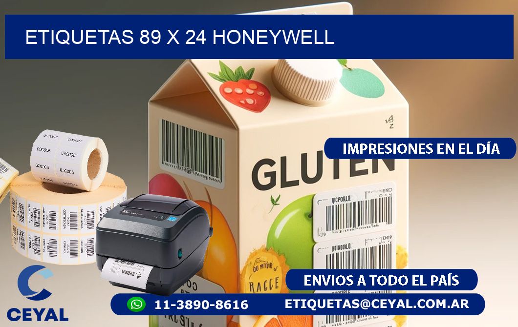 ETIQUETAS 89 x 24 HONEYWELL