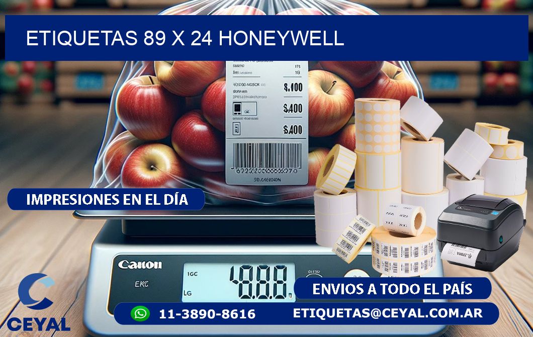ETIQUETAS 89 x 24 HONEYWELL