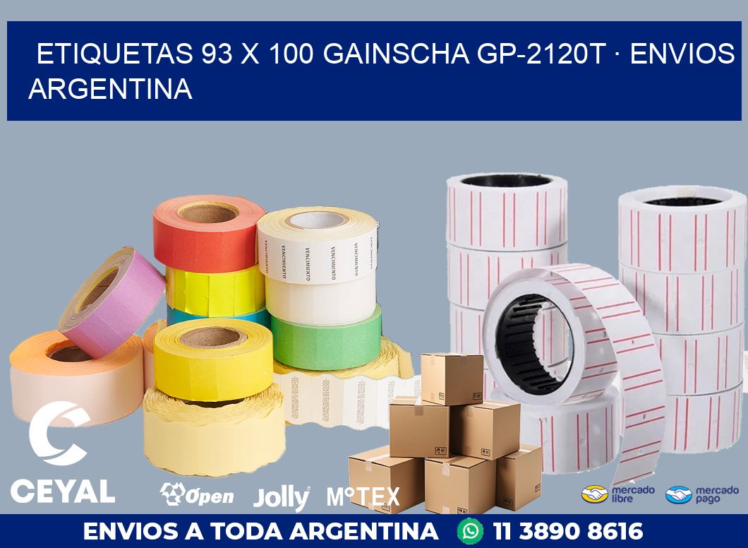 ETIQUETAS 93 x 100 GAINSCHA GP-2120T · ENVIOS ARGENTINA