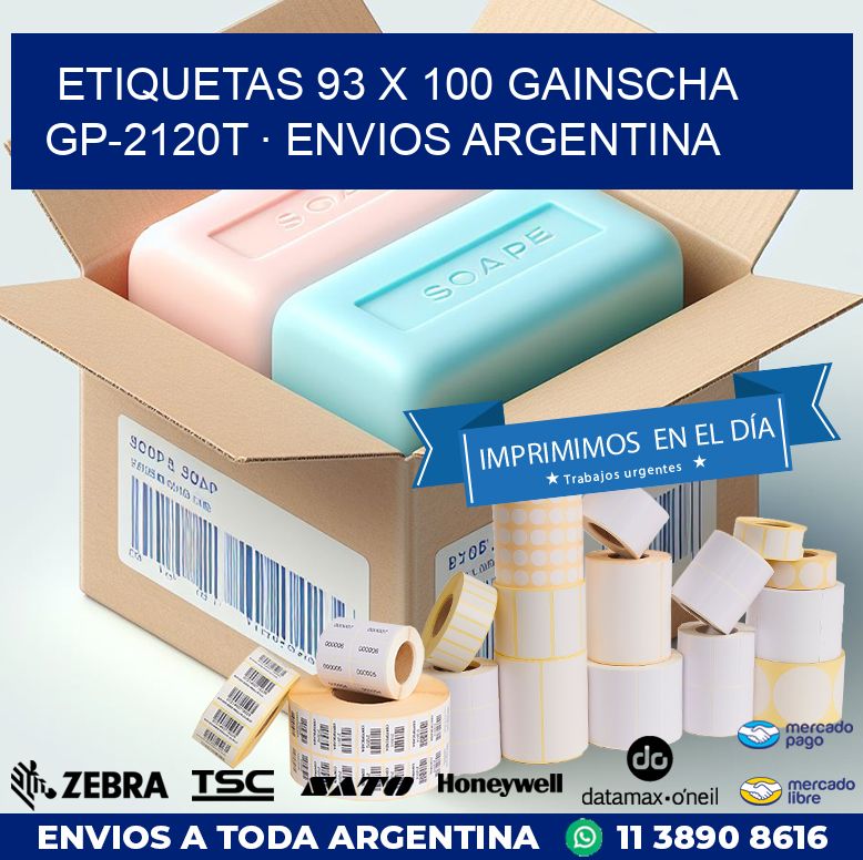 ETIQUETAS 93 x 100 GAINSCHA GP-2120T · ENVIOS ARGENTINA