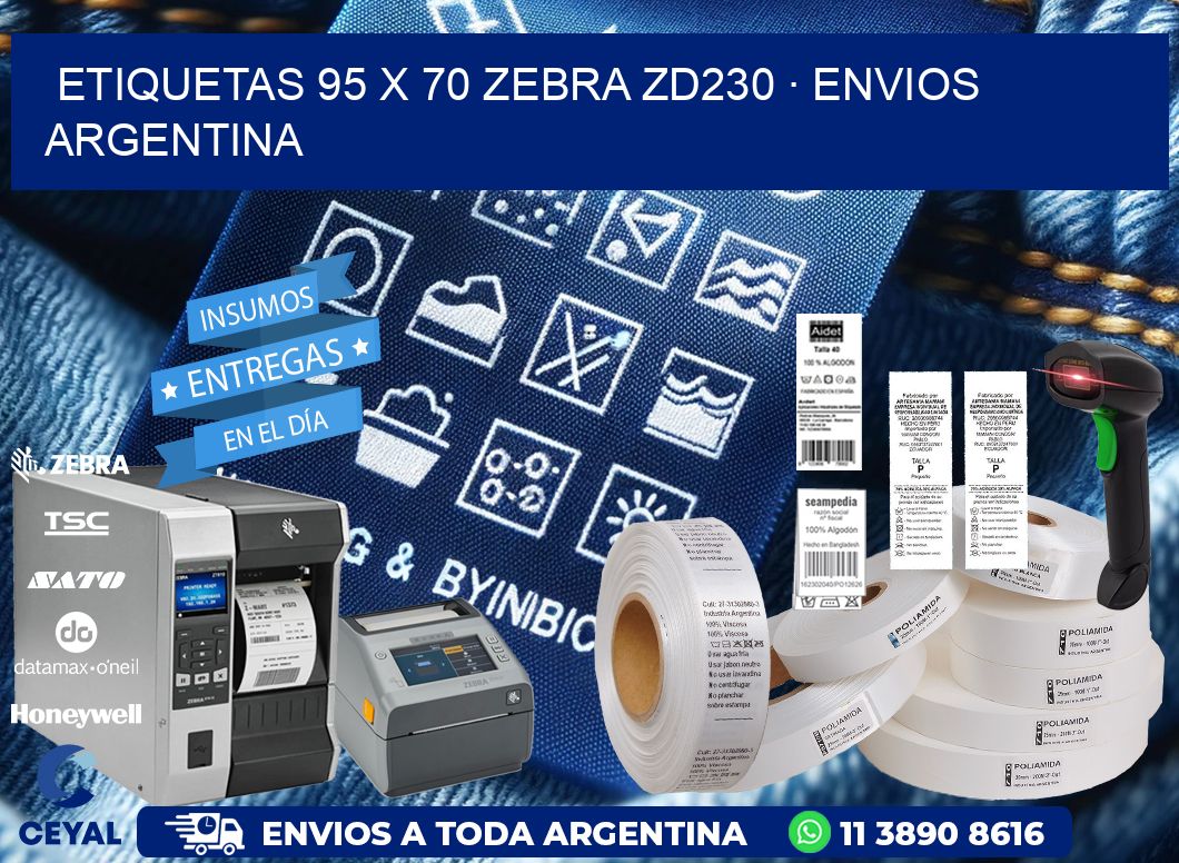 ETIQUETAS 95 x 70 ZEBRA ZD230 · ENVIOS ARGENTINA
