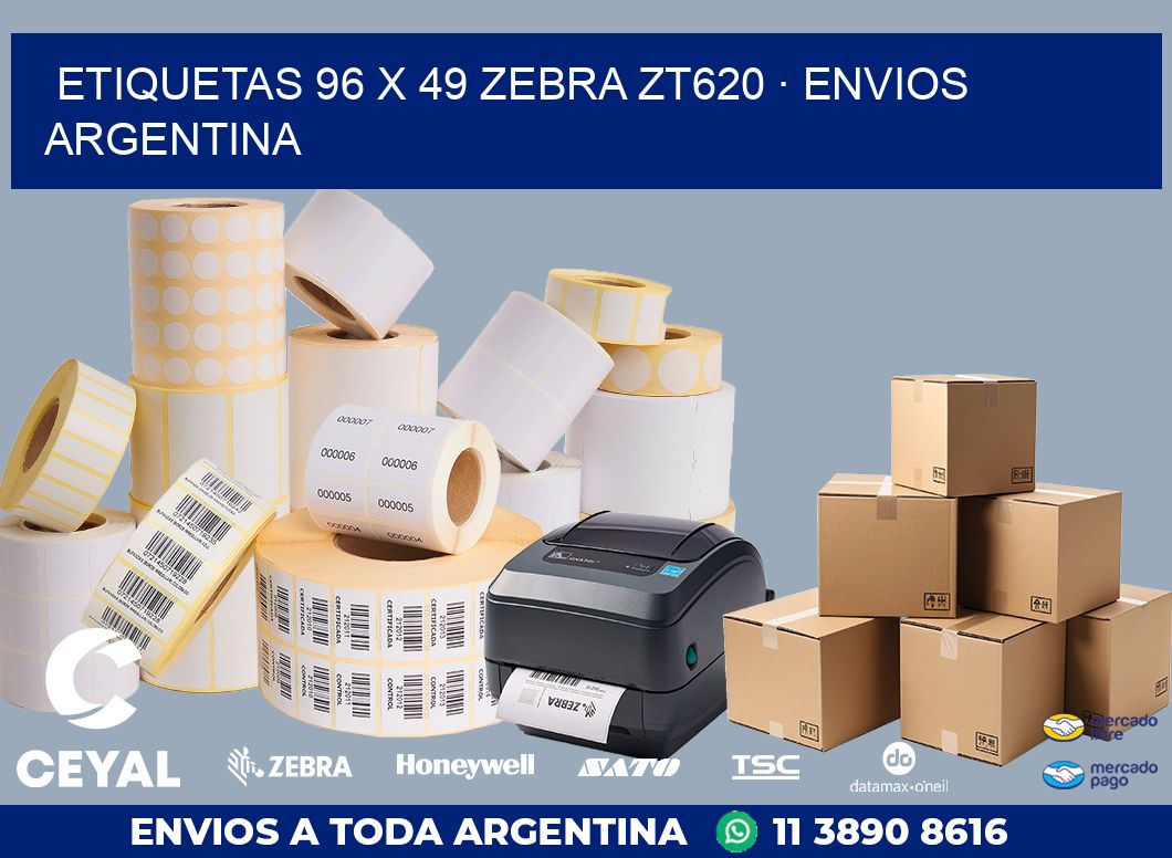 ETIQUETAS 96 x 49 ZEBRA ZT620 · ENVIOS ARGENTINA