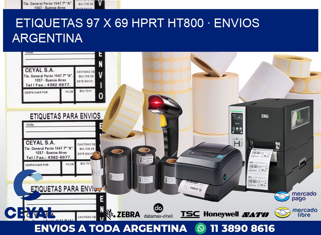 ETIQUETAS 97 x 69 HPRT HT800 · ENVIOS ARGENTINA