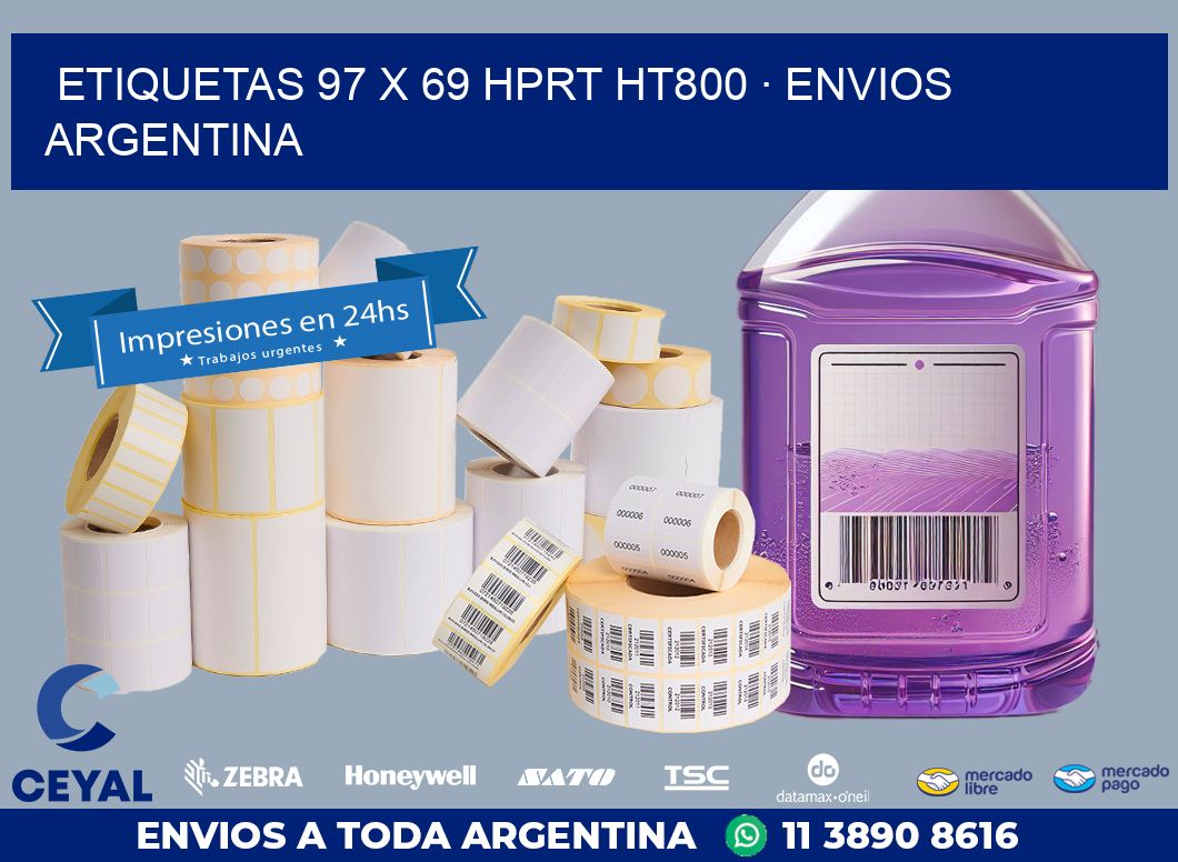 ETIQUETAS 97 x 69 HPRT HT800 · ENVIOS ARGENTINA