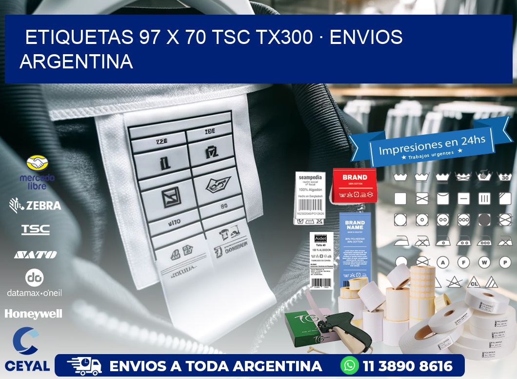 ETIQUETAS 97 x 70 TSC TX300 · ENVIOS ARGENTINA